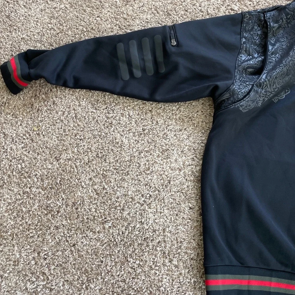Jordan Mens 3XL Full Zip Hoodie Black Graphic Red Label Sweatshirt Urbancore‎